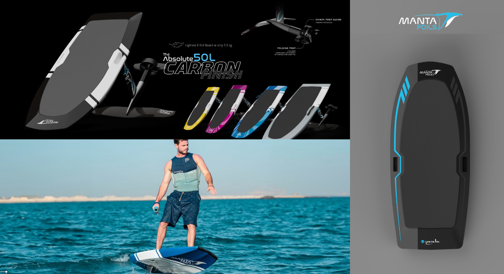 Manta Electric e-foil board — innovation & marine design by Yacouba Galle