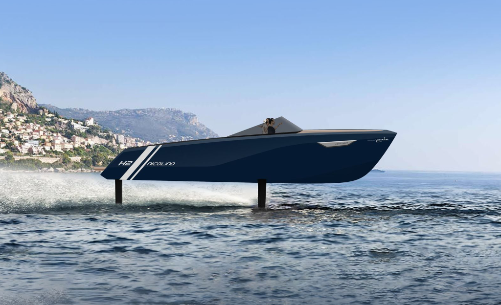 High-performance foiling tender designed by Yacouba Galle, combining hydrodynamic efficiency, sculptural lines and futuristic proportions. A lightweight, elevated ride above the water for unmatched smoothness and speed