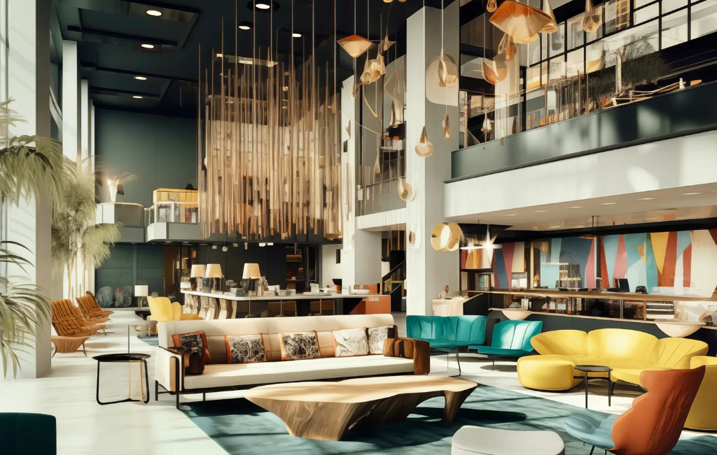 Luxury hotel lobby — interior & hospitality design by Yacouba Galle