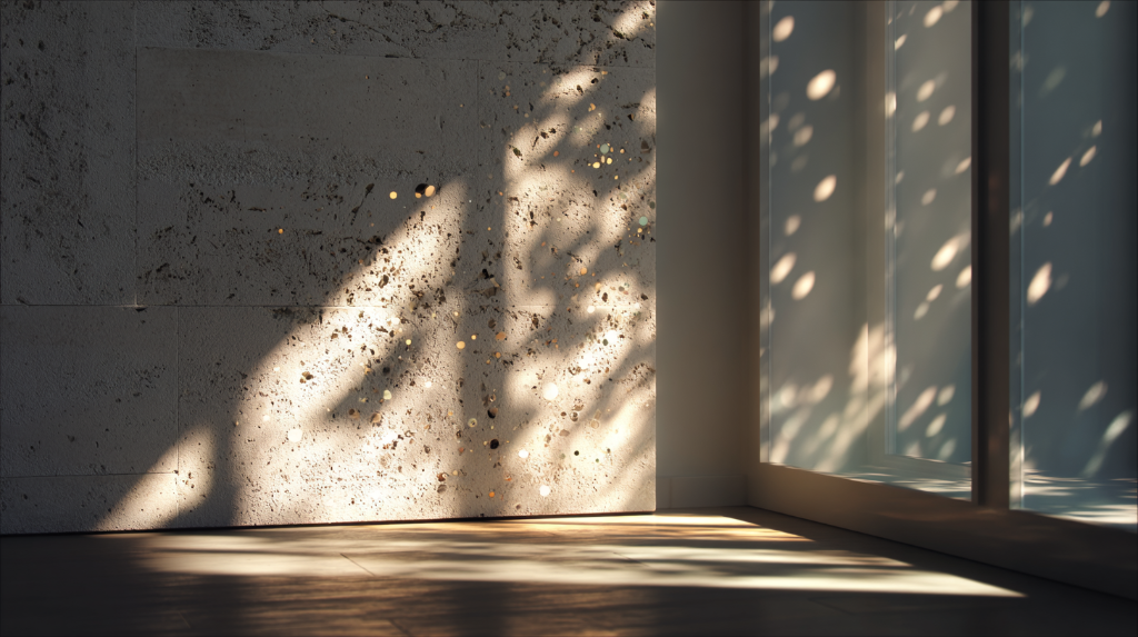 Mineral surface study – Light and texture exploration for interior architecture and hospitality design