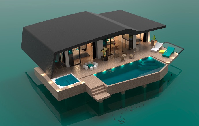 Design d'une villa de luxe pour l'Indonesia